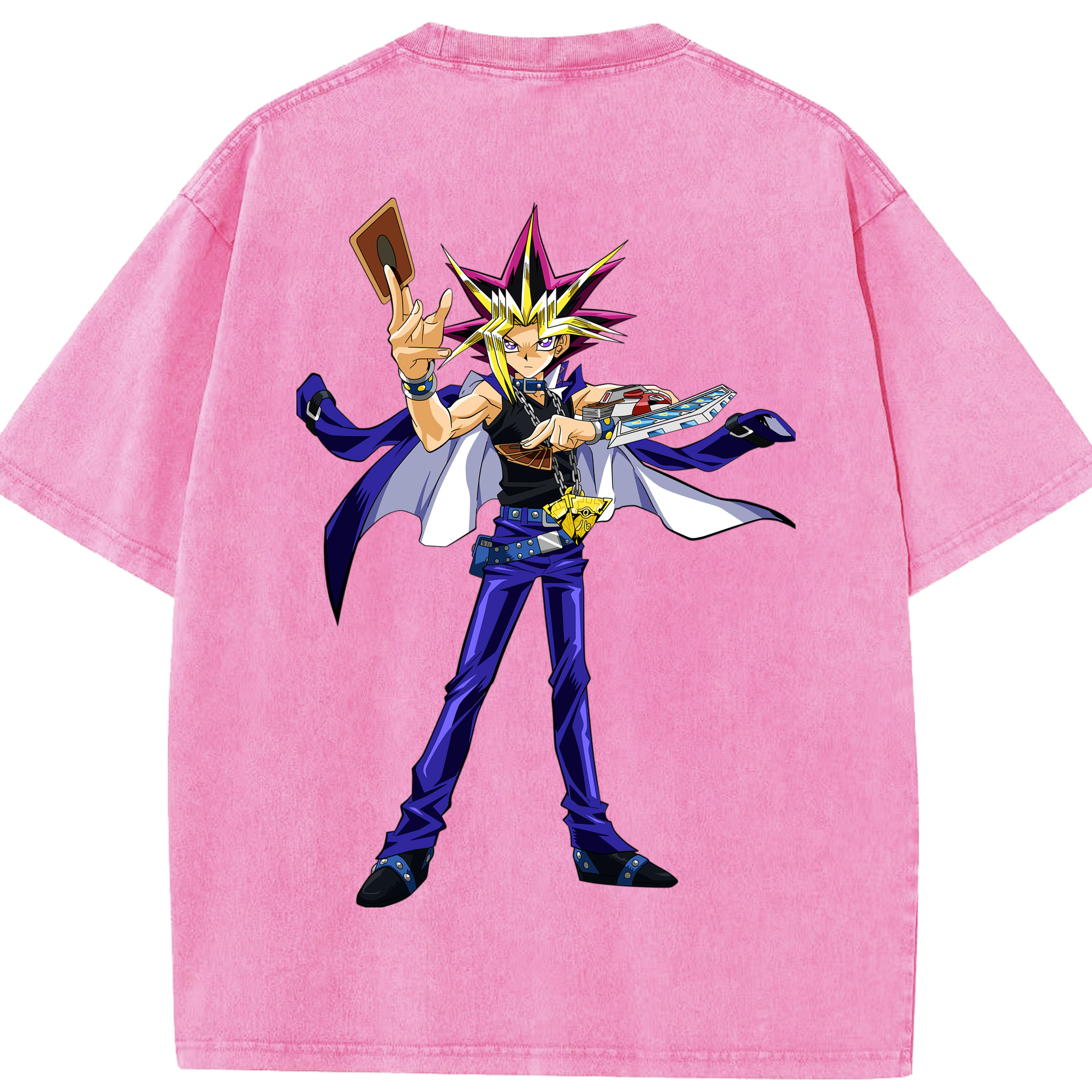 （画像用） 遊☆戯☆王 Yu-Gi-Oh! 綿100% ヴィンテージ風 半袖Tシャツ（背面プリント）